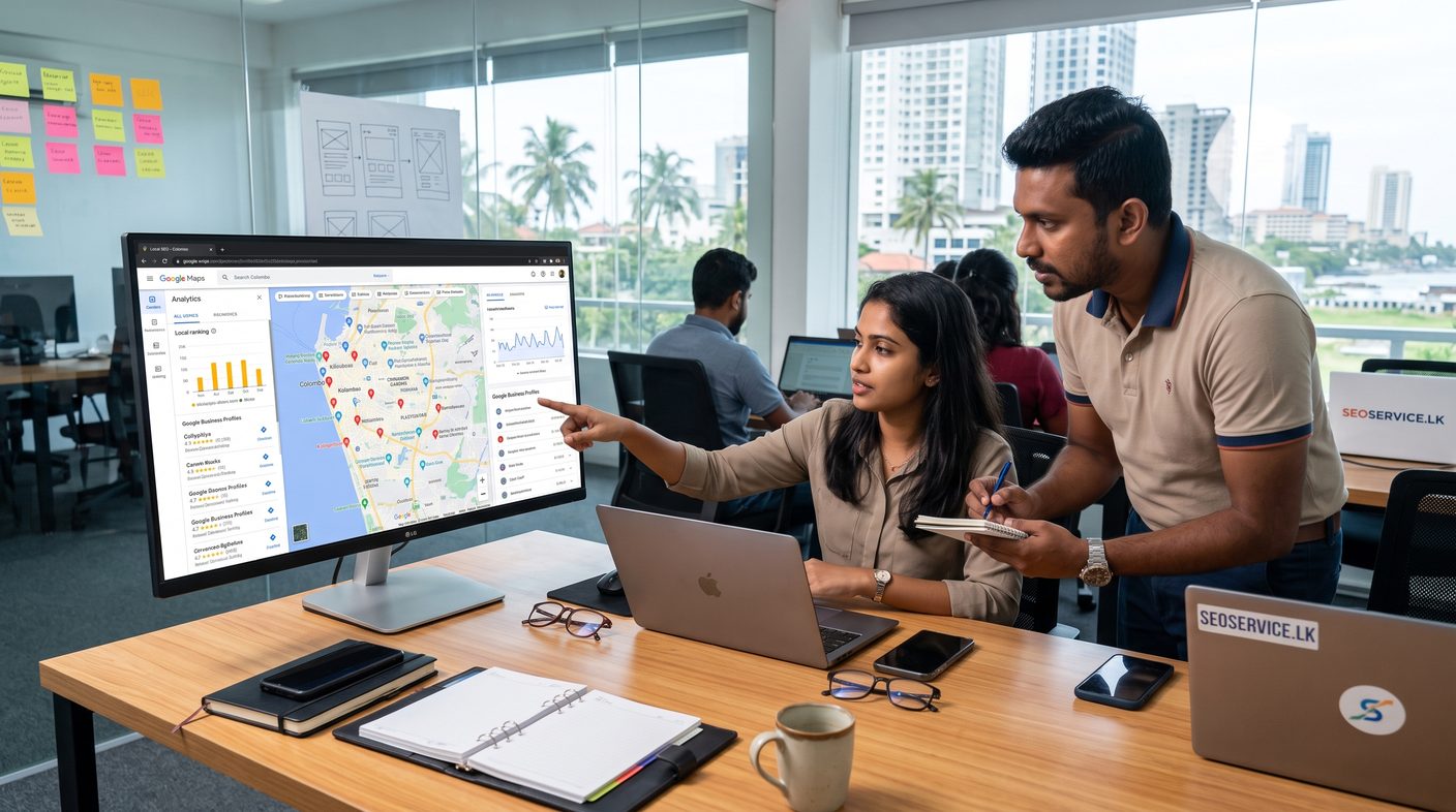 Google Maps local 3-Pack results for a Colombo business search